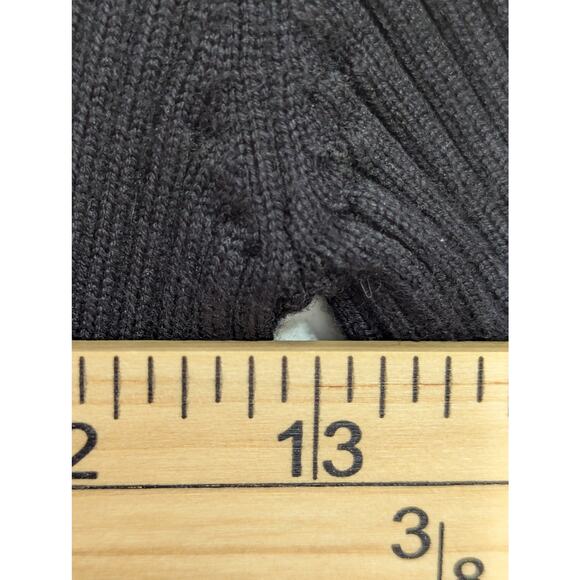 Elie Tahari Womens V-Neck Ribbed Long Sleeve Pullover Sweater Top Black Size S/P - Picture 4 of 6
